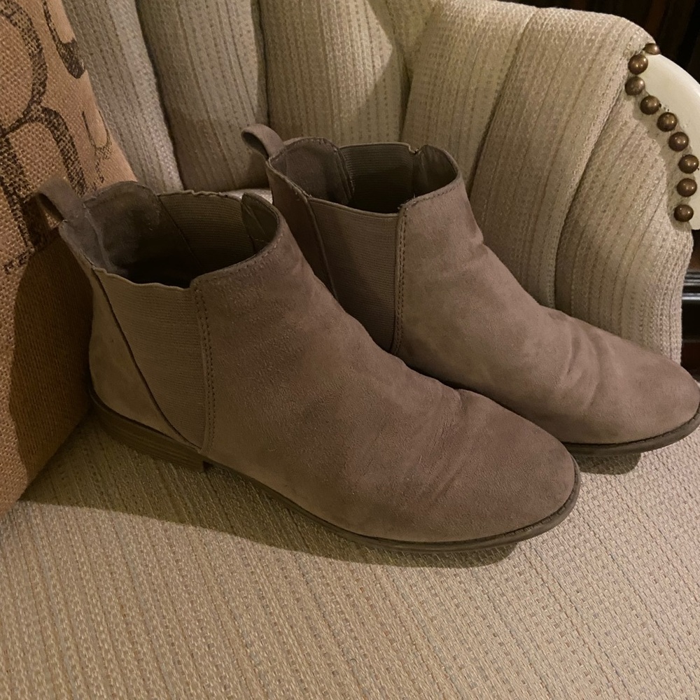 Tan booties